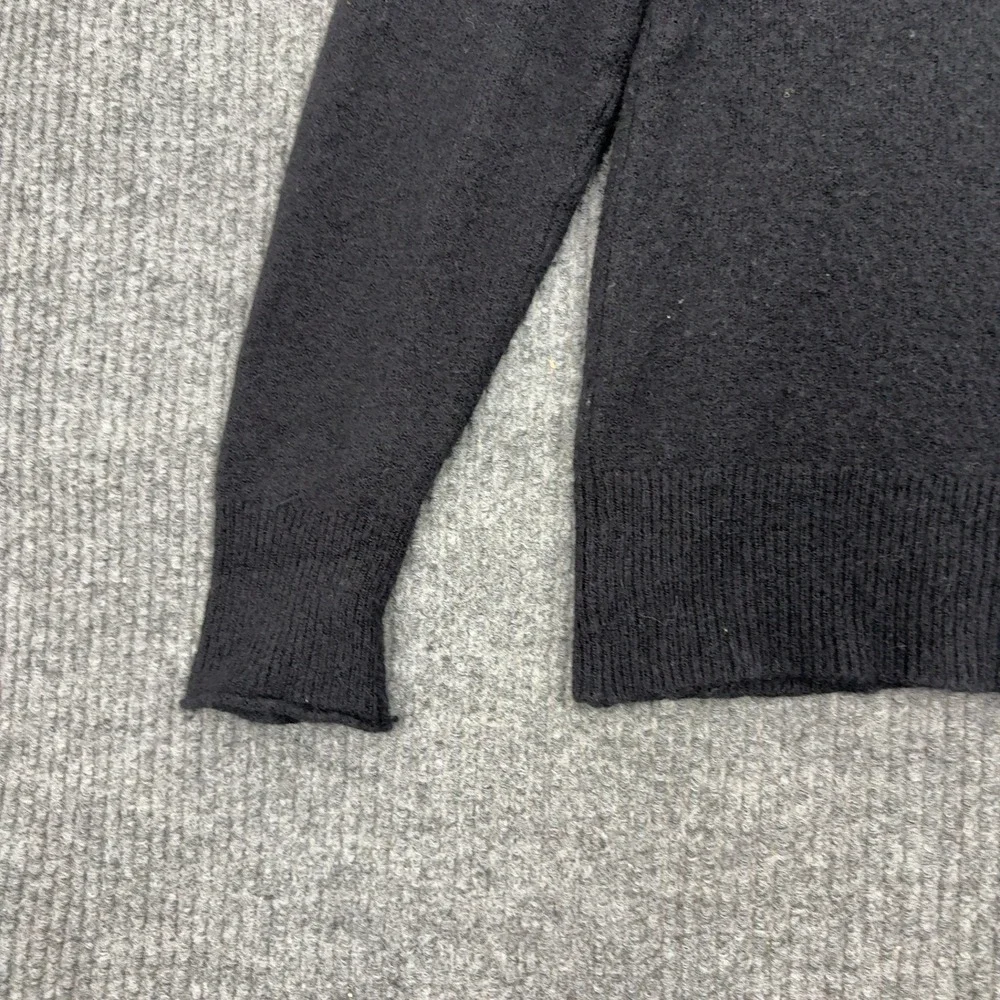 J Crew Sweater Mens S Black Merino Alpaca Blend Mock Neck Raglan Minimalist Cozy